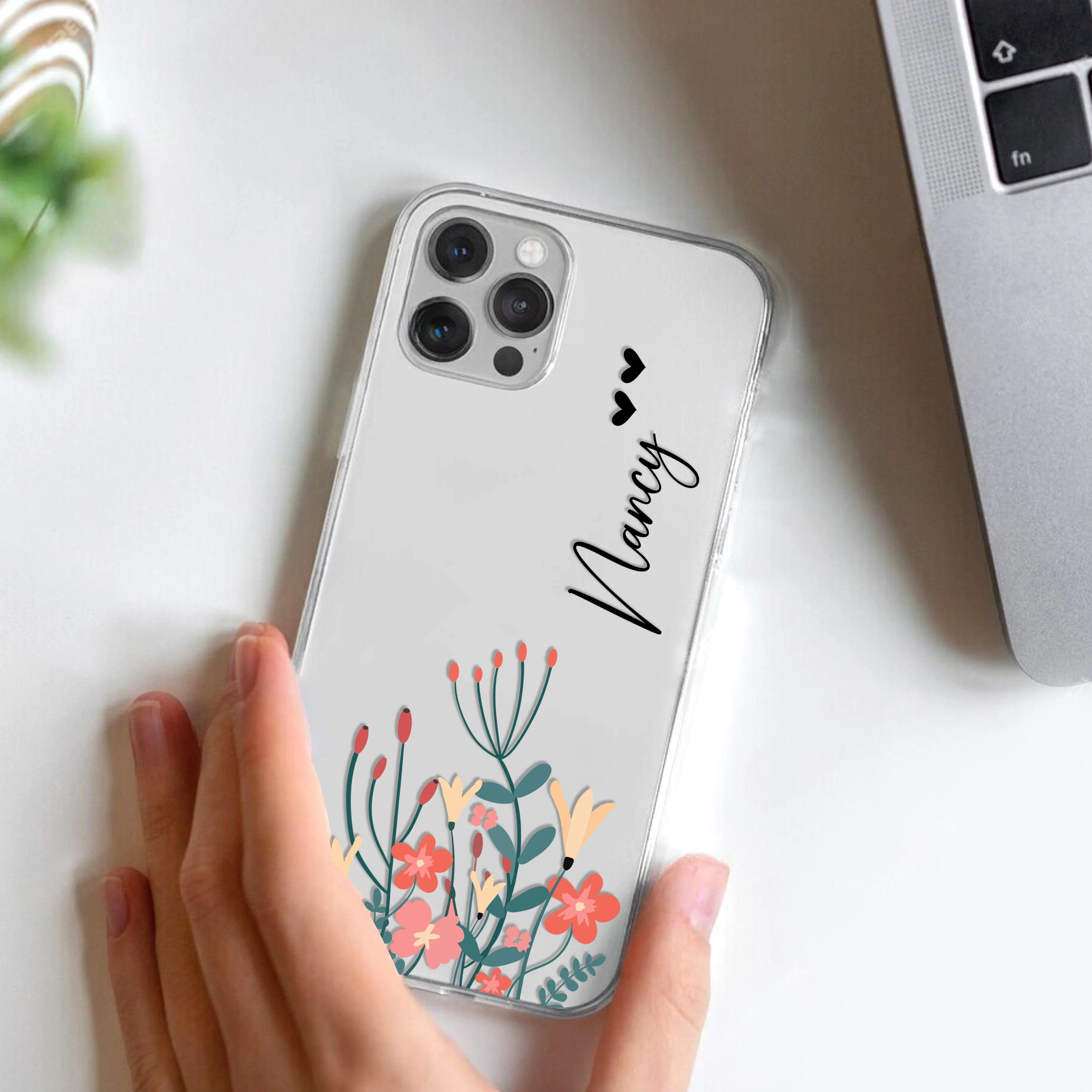 MultiColor Floral Customize Transparent Silicon Case For Motorola Edge 50 Fusion 5G
