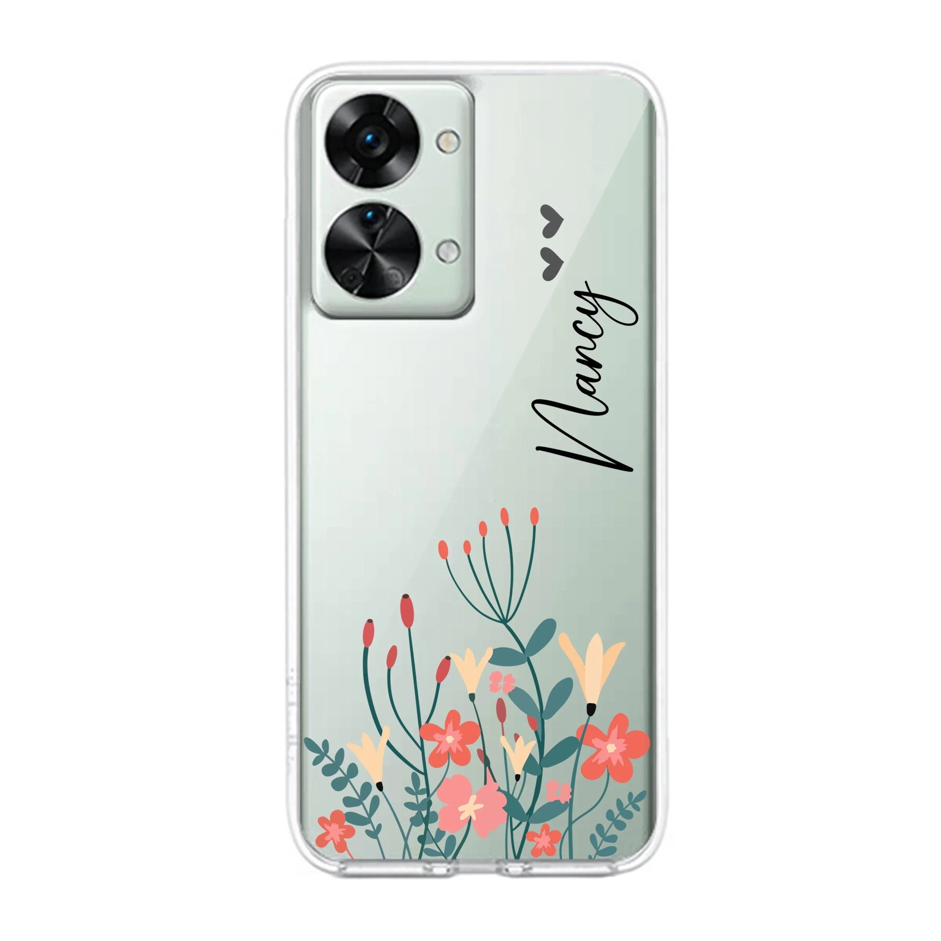 MultiColor Floral Customize Transparent Silicon Case For OnePlus - ShopOnCliQ