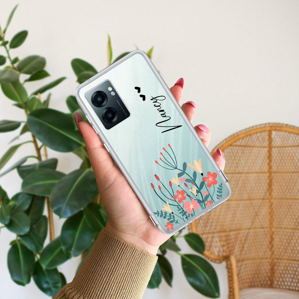 MultiColor Floral Customize Anti Yelllow Case For Realme Narzo 50 5G