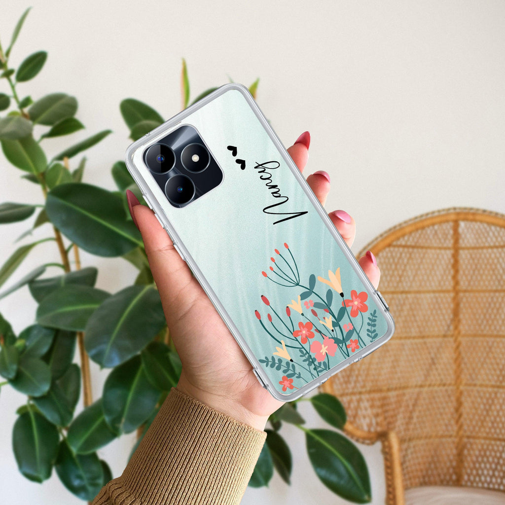 MultiColor Floral Customize Anti Yelllow Case For Realme C53