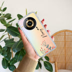 MultiColor Floral Customize Transparent Silicon Case For Realme Narzo 30A / Realme C12 / Realme Narzo 20