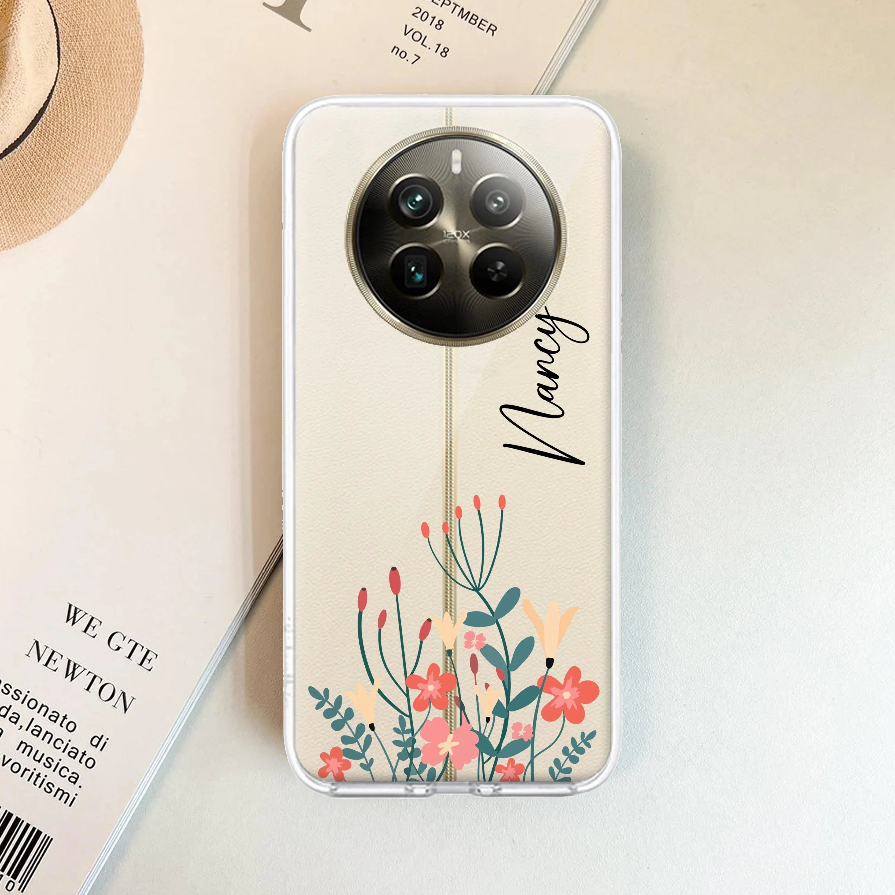MultiColor Floral Customize Transparent Silicon Case For Realme 8 5G / Realme 8s 5G / Realme 9 5G / Realme Narzo 30 5G