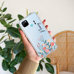 MultiColor Floral Customize Transparent Silicon Case For Realme C63 5G