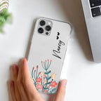 MultiColor Floral Customize Transparent Silicon Case For Redmi 10 Prime