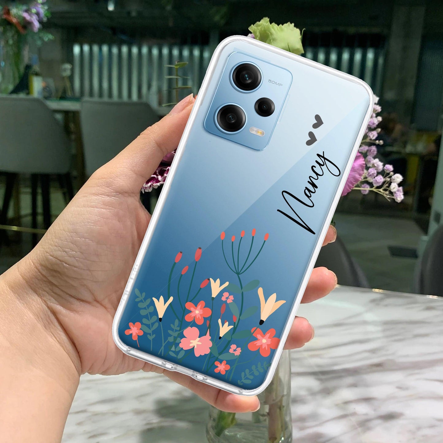 MultiColor Floral Customize Transparent Silicon Case For Redmi/Xiaomi - ShopOnCliQ