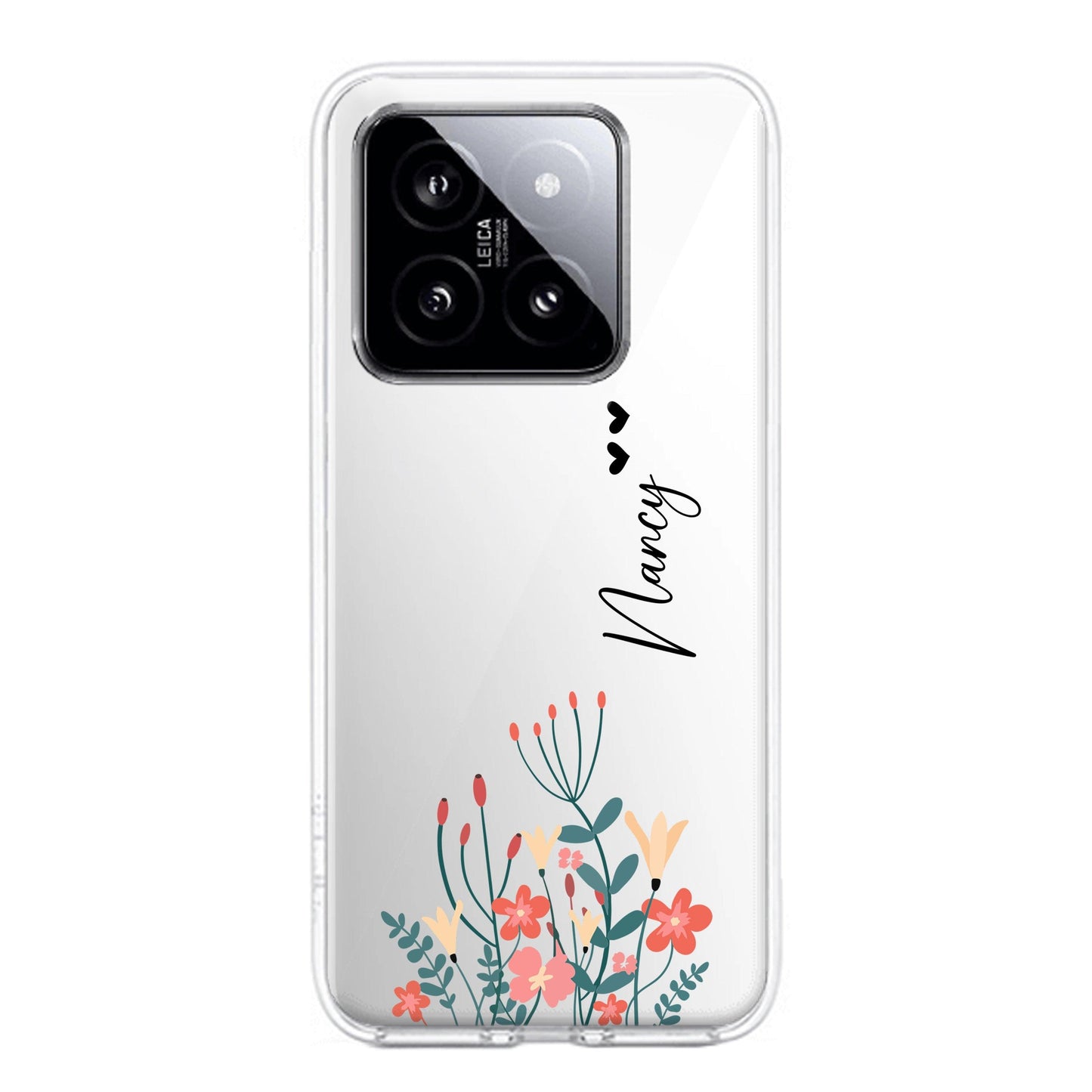 MultiColor Floral Customize Transparent Silicon Case For Redmi/Xiaomi - ShopOnCliQ