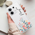 MultiColor Floral Customize Transparent Silicon Case For Redmi 9 Prime