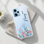 MultiColor Floral Customize Transparent Silicon Case For Redmi Note 14 Pro 5G
