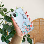 MultiColor Floral Customize Transparent Silicon Case For Redmi Note 13 Pro Plus 5G