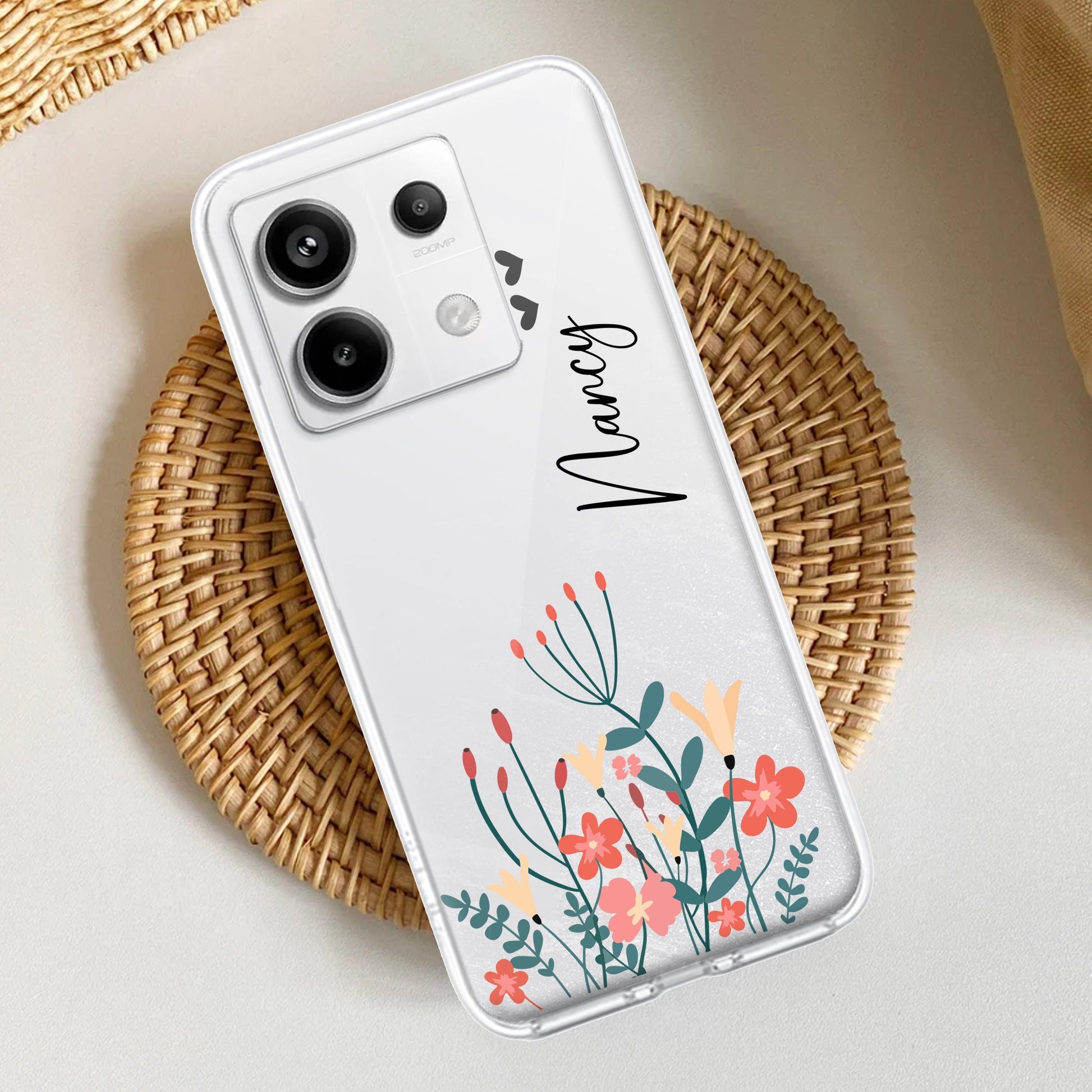 MultiColor Floral Customize Transparent Silicon Case For Redmi/Xiaomi - ShopOnCliQ
