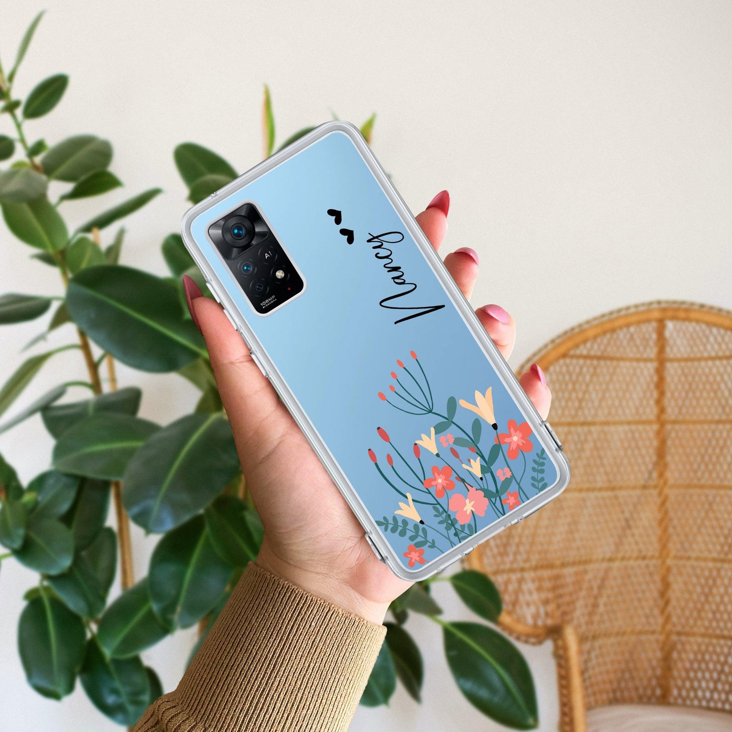 MultiColor Floral Customize Transparent Silicon Case For Redmi/Xiaomi - ShopOnCliQ