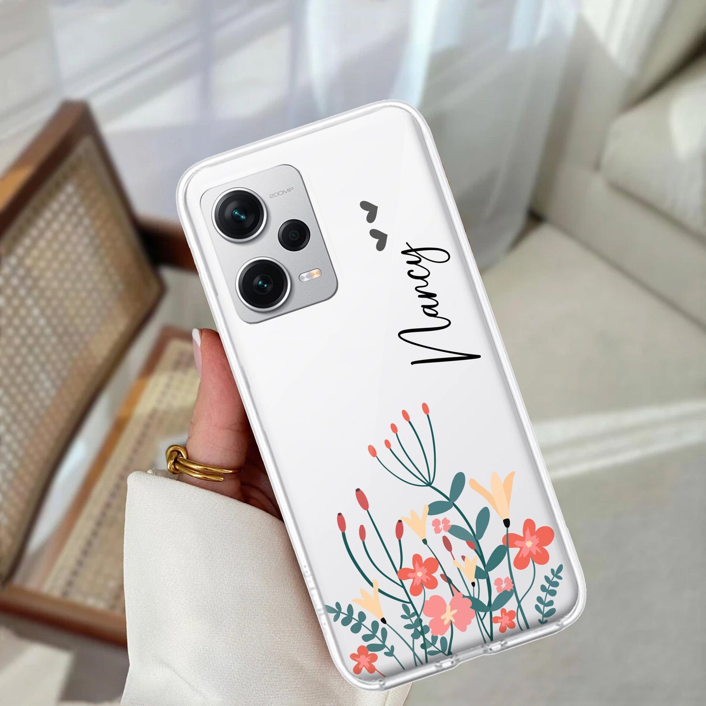 MultiColor Floral Customize Transparent Silicon Case For Redmi/Xiaomi - ShopOnCliQ