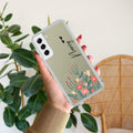 MultiColor Floral Customize Transparent Silicon Case For Samsung Galaxy S22 5G