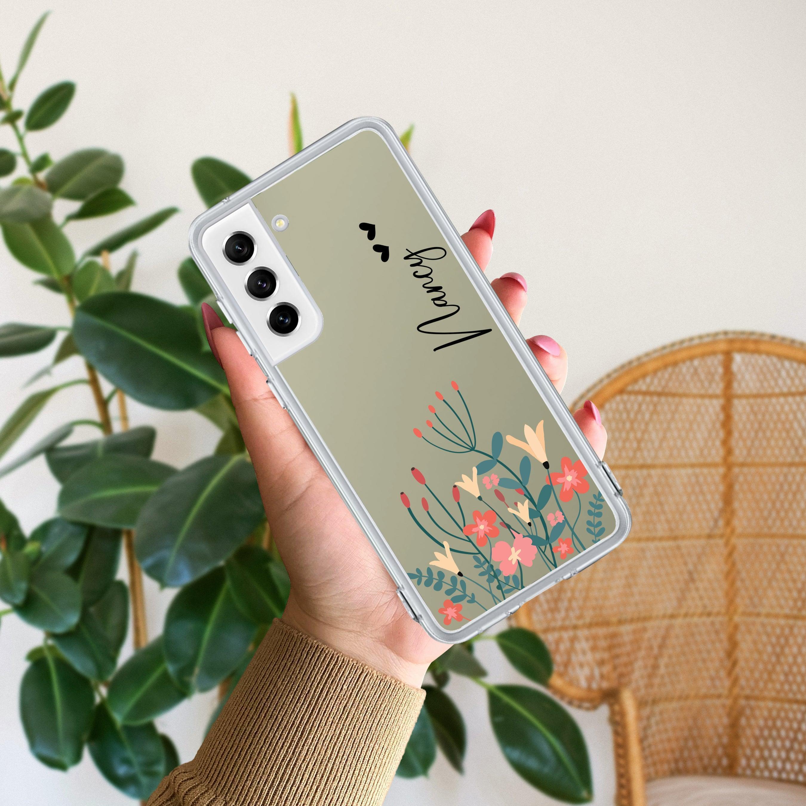 MultiColor Floral Customize Transparent Silicon Case For Samsung Galaxy S22 5G