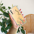 MultiColor Floral Customize Transparent Silicon Case For Vivo V25
