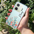MultiColor Floral Customize Transparent Silicon Case For Vivo V30 5G
