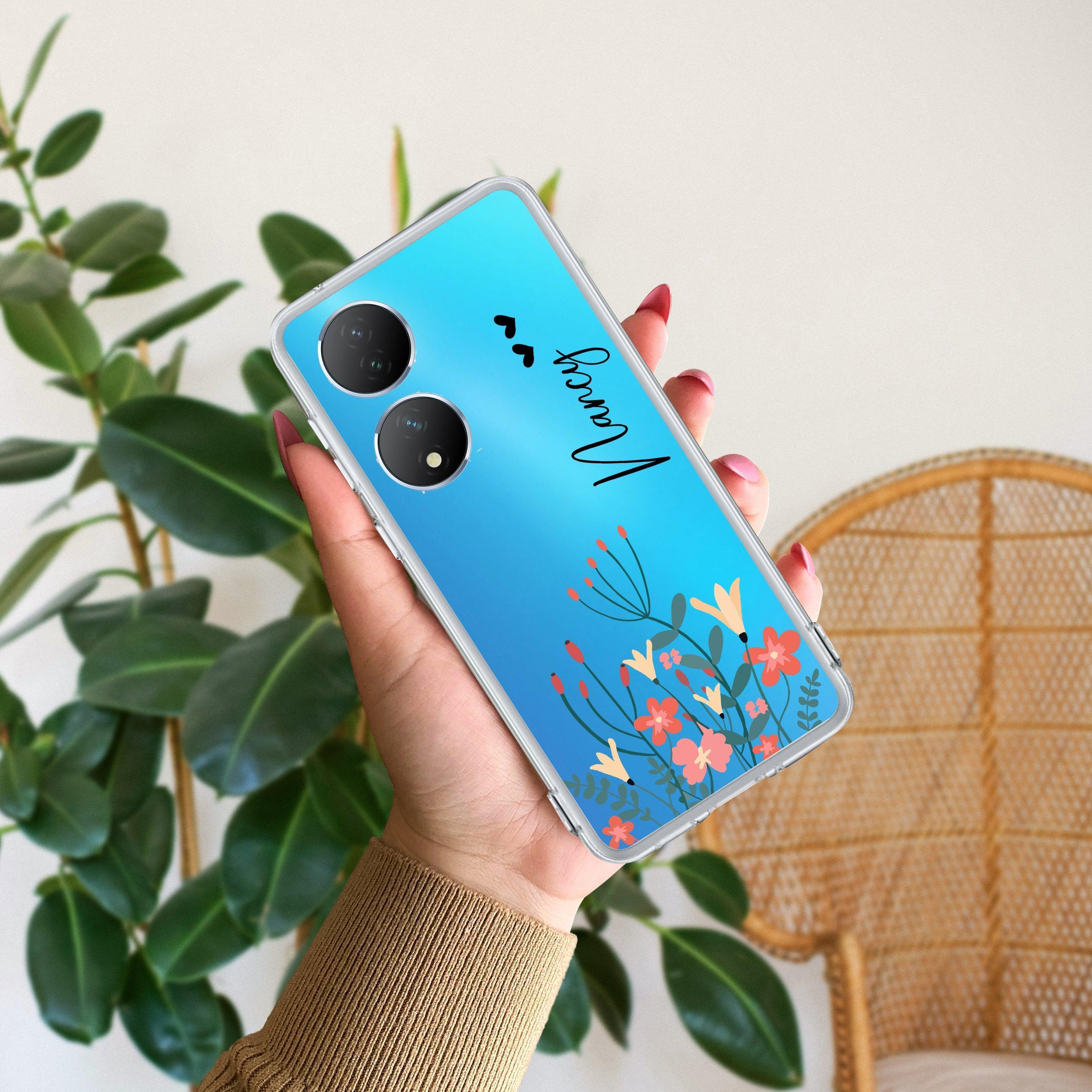 MultiColor Floral Customize Transparent Silicon Case For Vivo Y73
