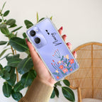 MultiColor Floral Customize Transparent Silicon Case For Vivo V29 5G