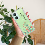 MultiColor Floral Customize Transparent Silicon Case For Vivo V30e 5G