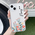 MultiColor Floral Customize Transparent Silicon Case For iPhone 14 Plus