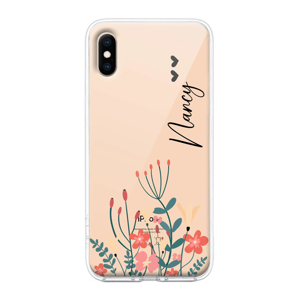 MultiColor Floral Customize Transparent Silicon Case For iPhone 12