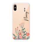 MultiColor Floral Customize Transparent Silicon Case For iPhone 12