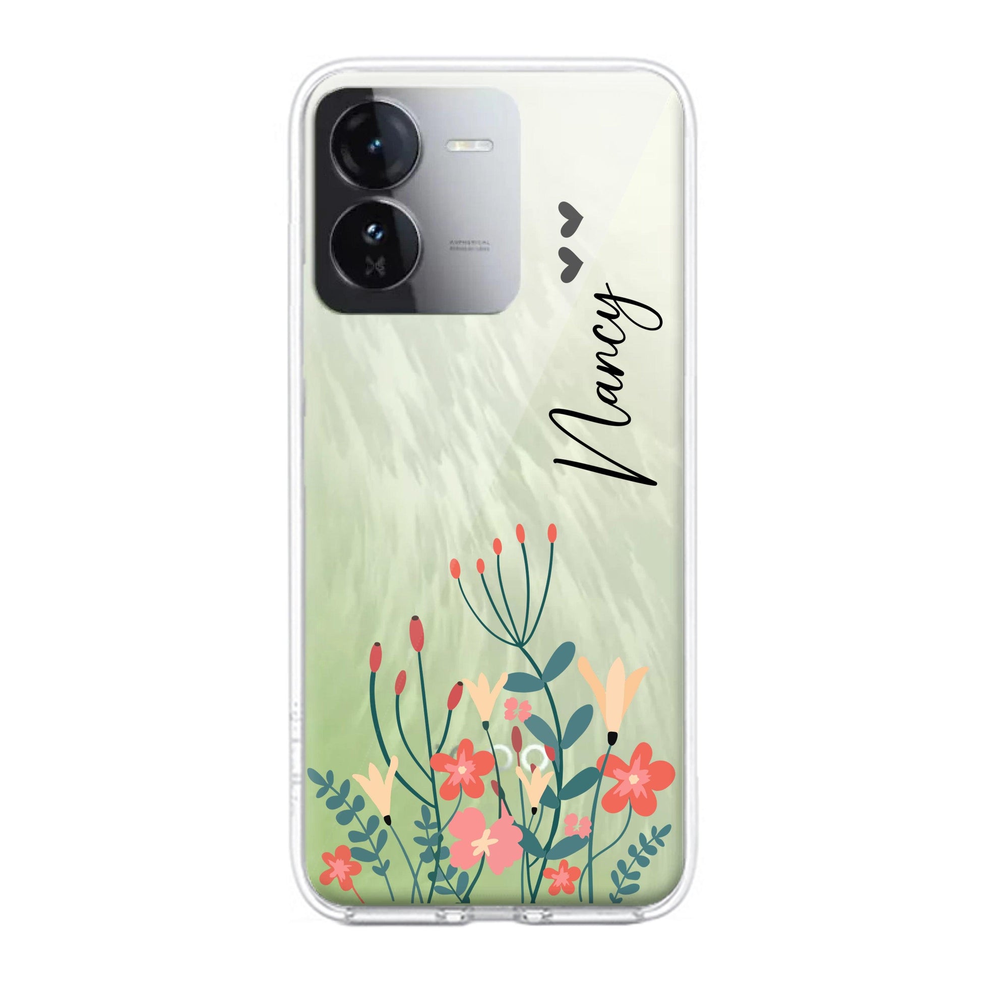 MultiColor Floral Customize Transparent Silicon Case For iQOO - ShopOnCliQ