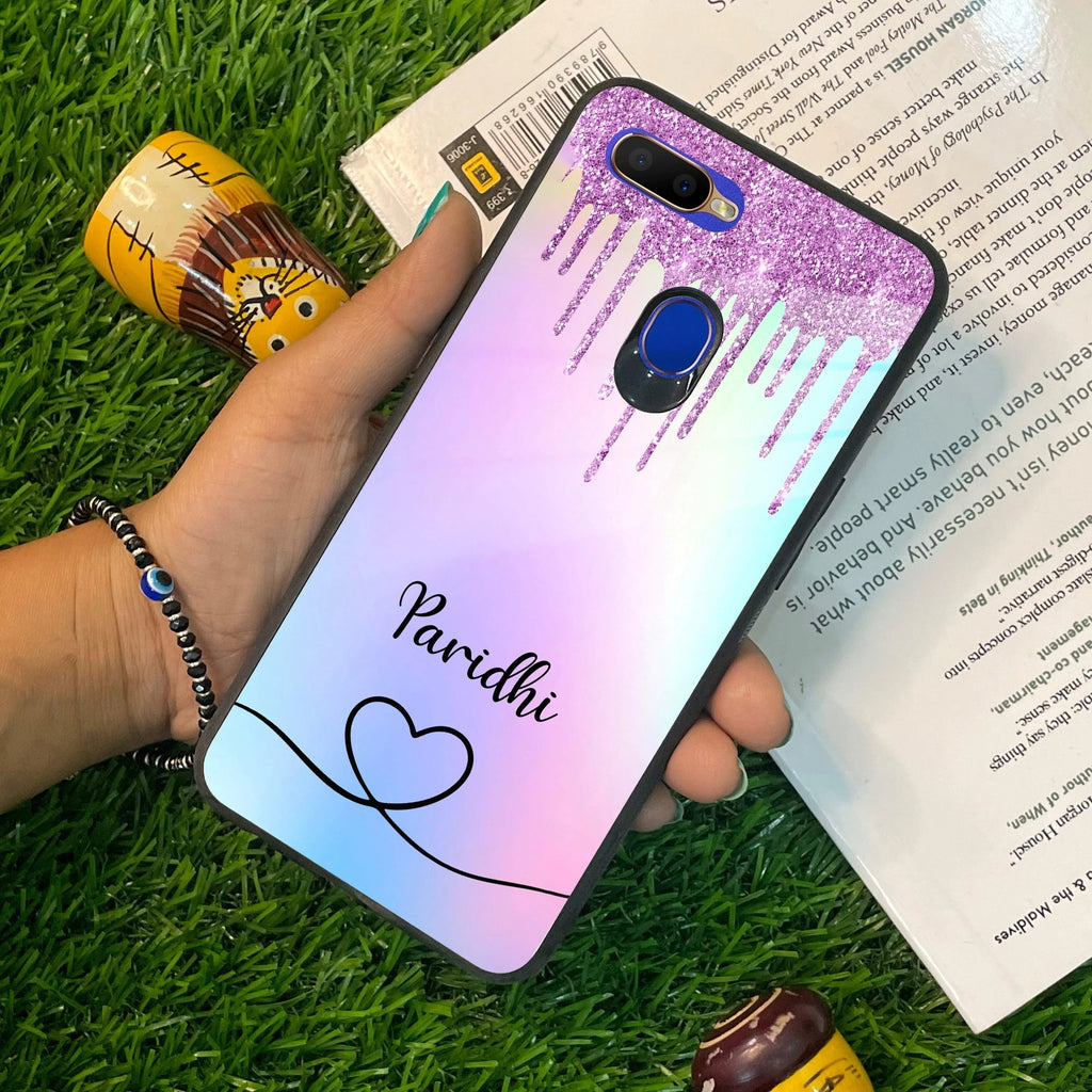 MultiColor Glitter Glass Case For Oppo - ShopOnCliQ