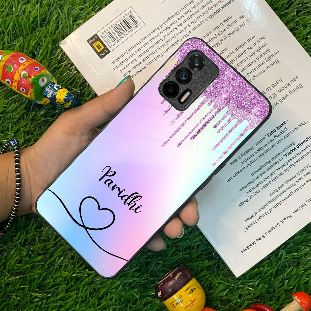 MultiColor Glitter Glass Case For Realme/Narzo - ShopOnCliQ