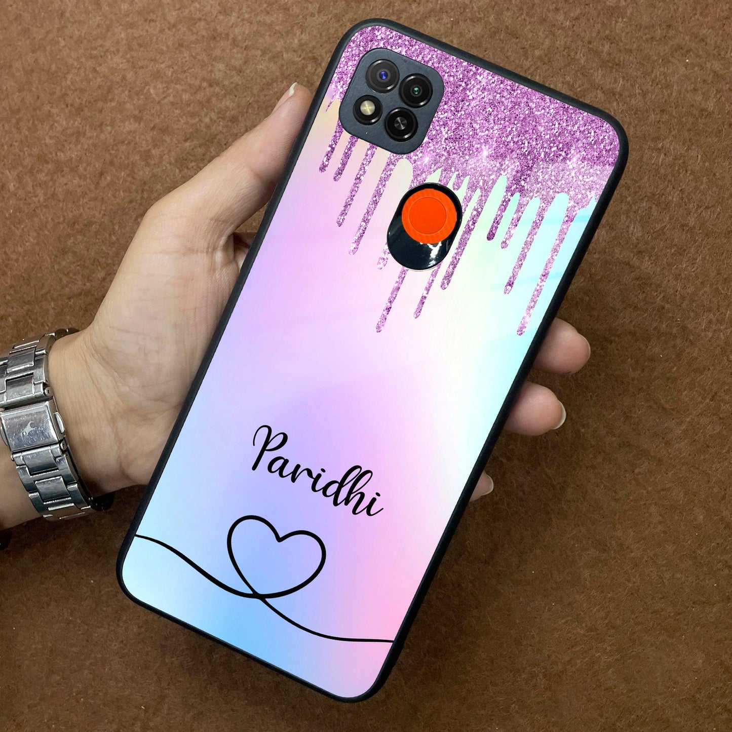 MultiColor Glitter Glass Case For Redmi/Xiaomi