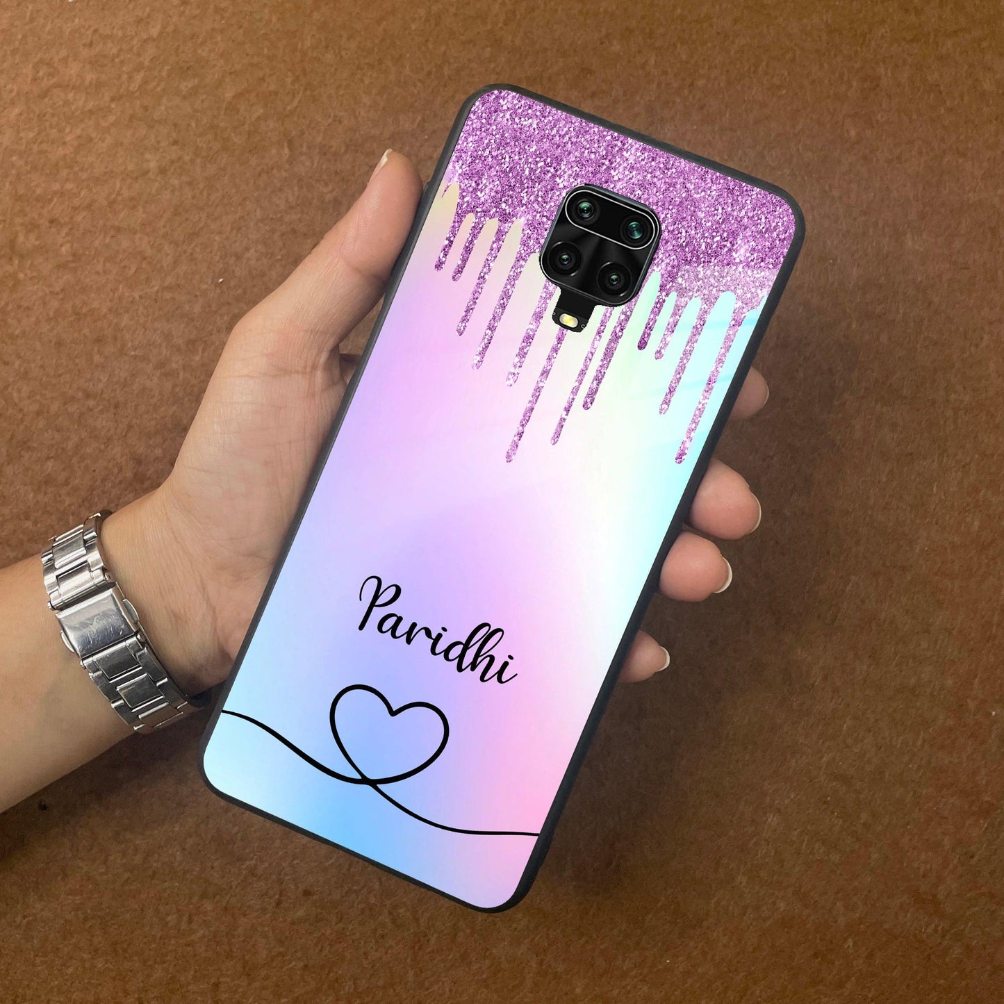 MultiColor Glitter Glass Case For Redmi/Xiaomi