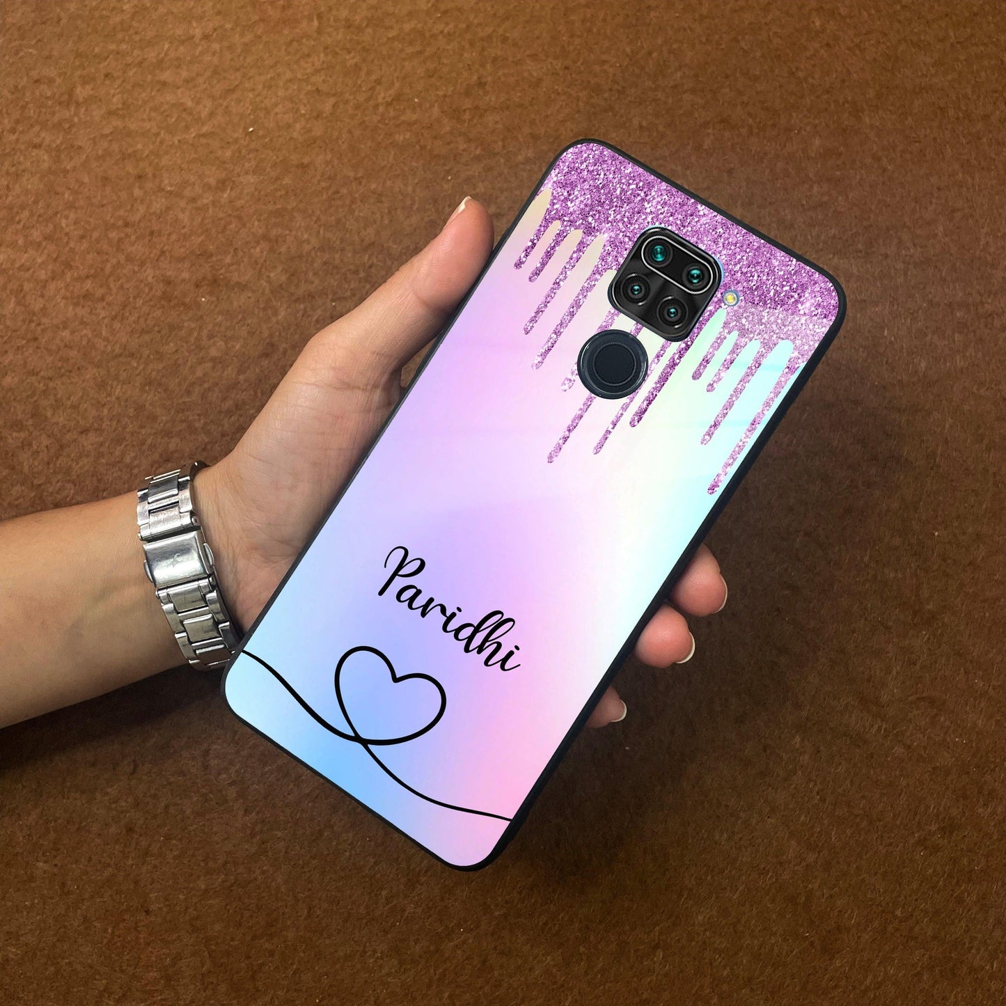 MultiColor Glitter Glass Case For Redmi/Xiaomi