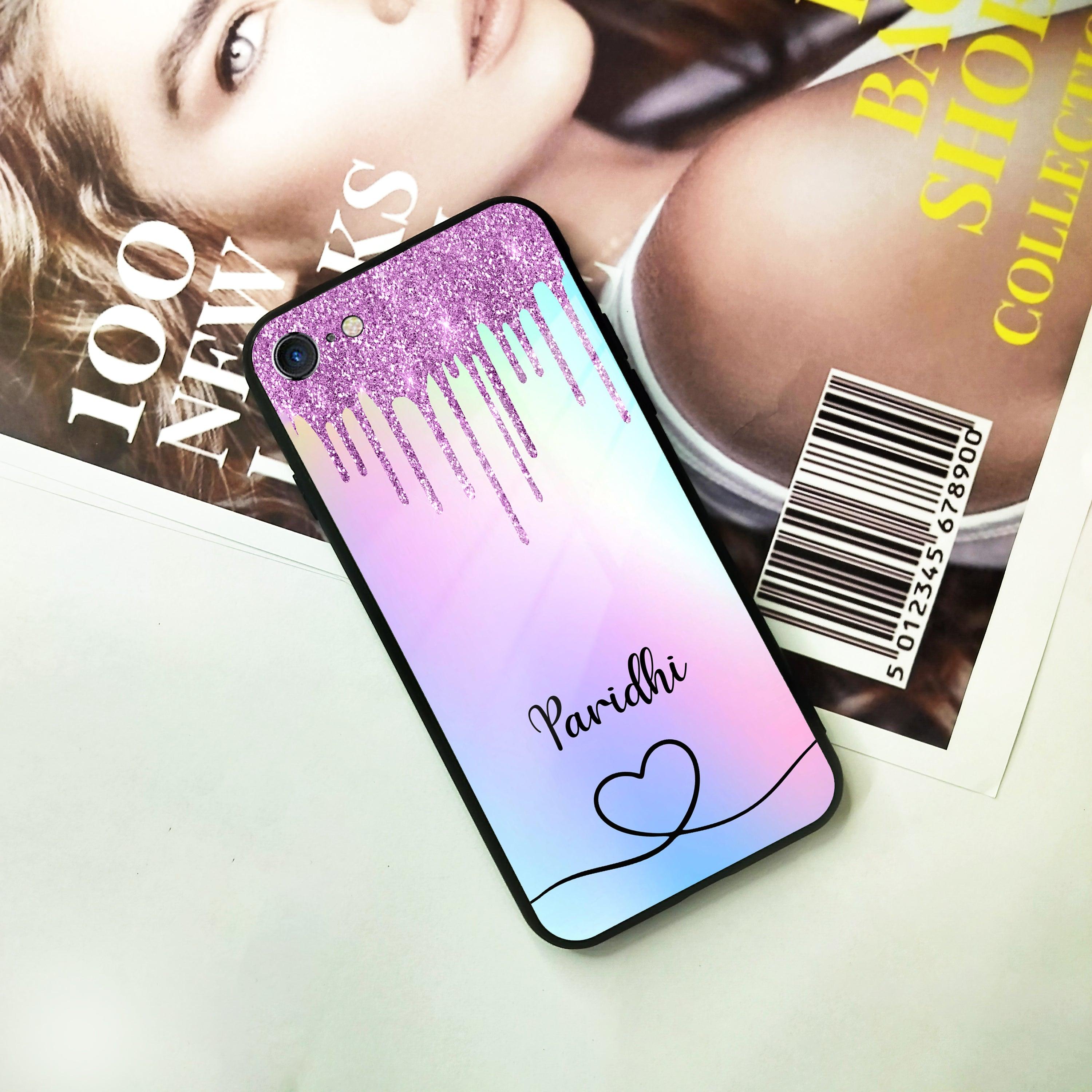 MultiColor Glitter Glass Case For iPhone - ShopOnCliQ