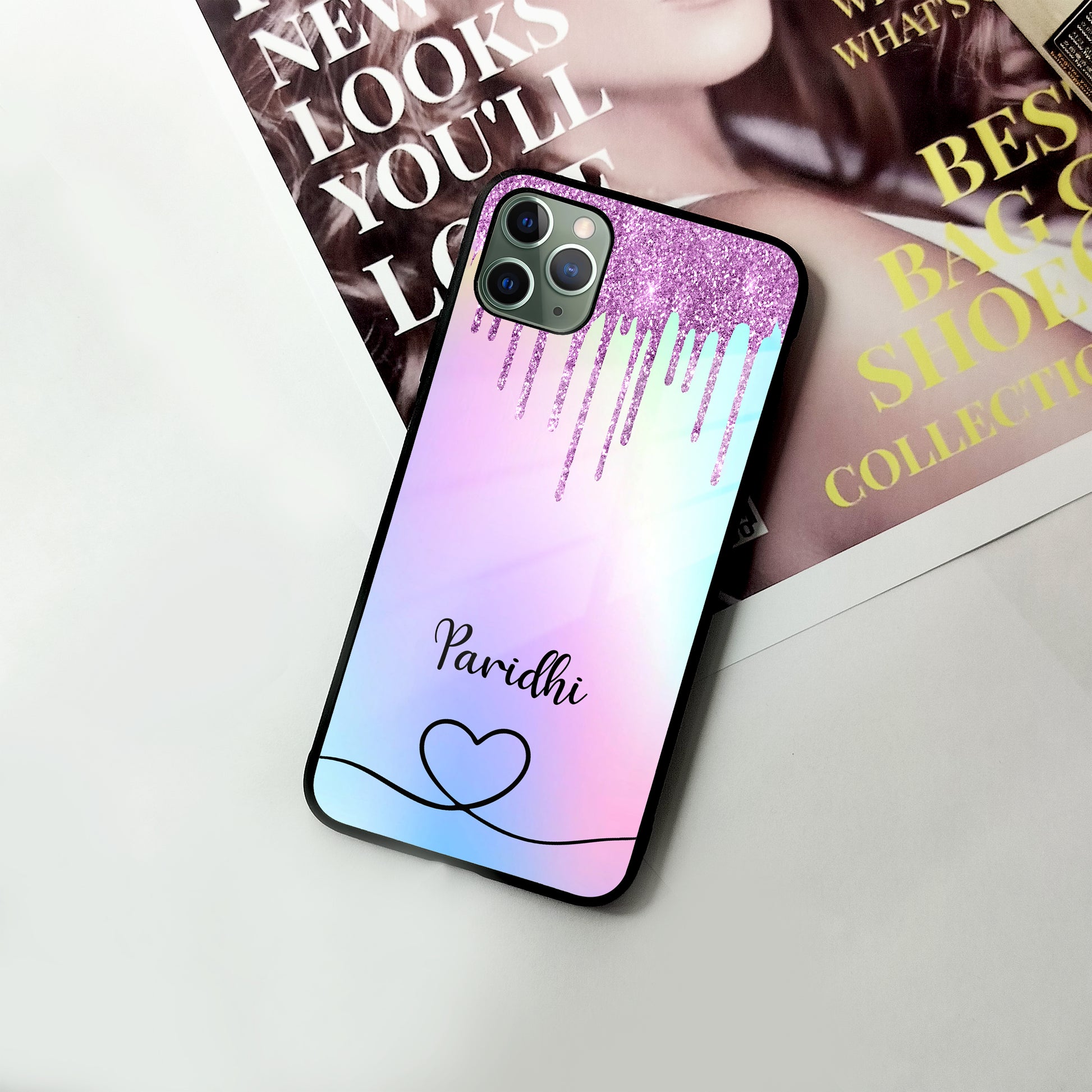 MultiColor Glitter Glass Case For iPhone ShopOnCliQ