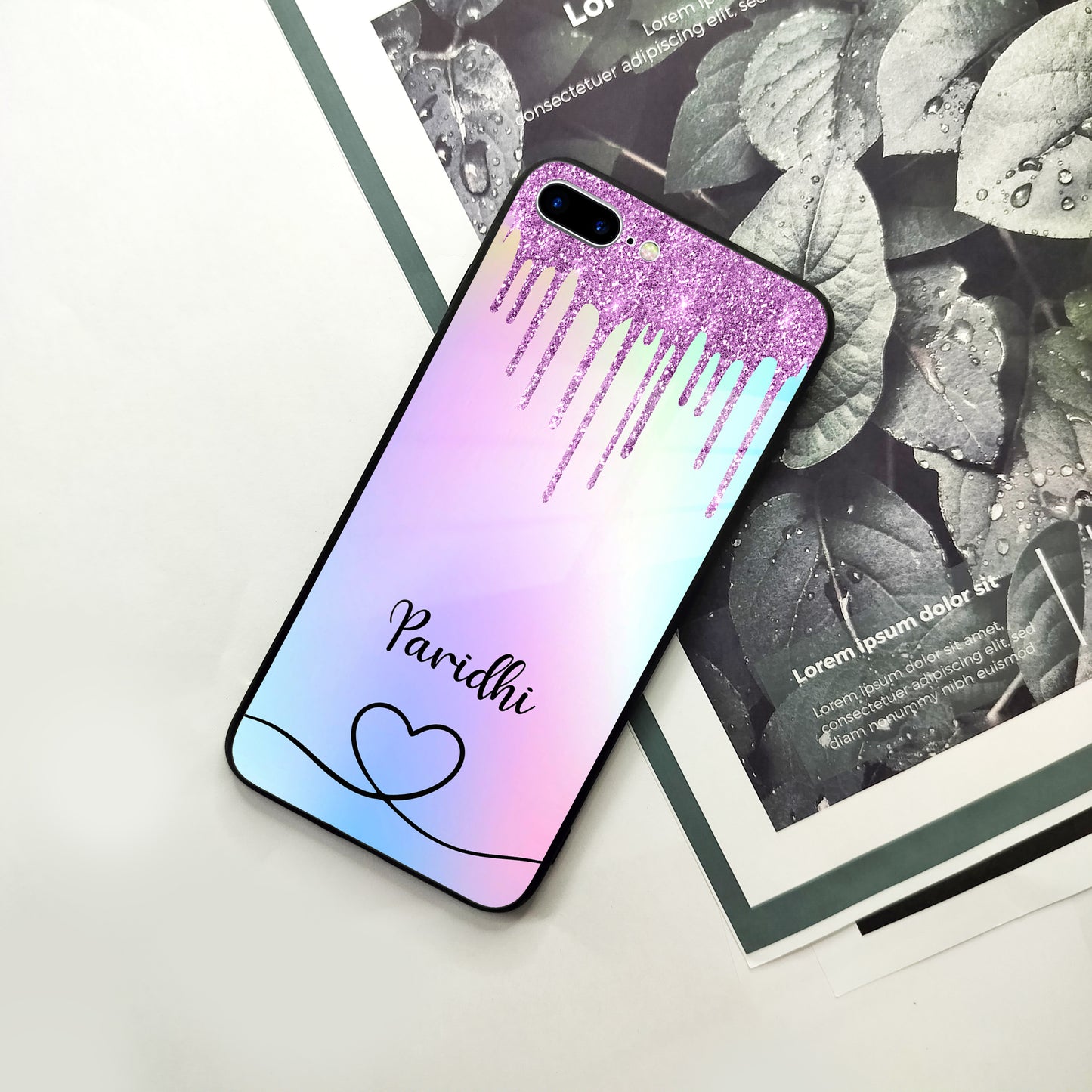 MultiColor Glitter Glass Case For iPhone ShopOnCliQ