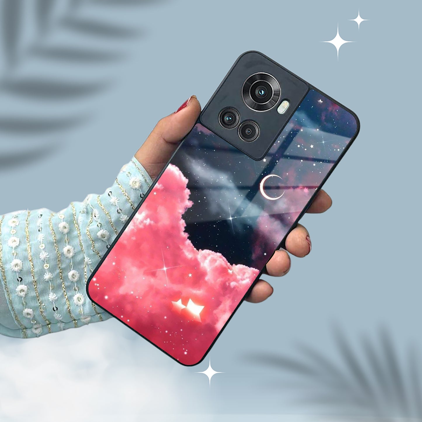 Aesthetic Cloud Glass Case Cover For OnePlus