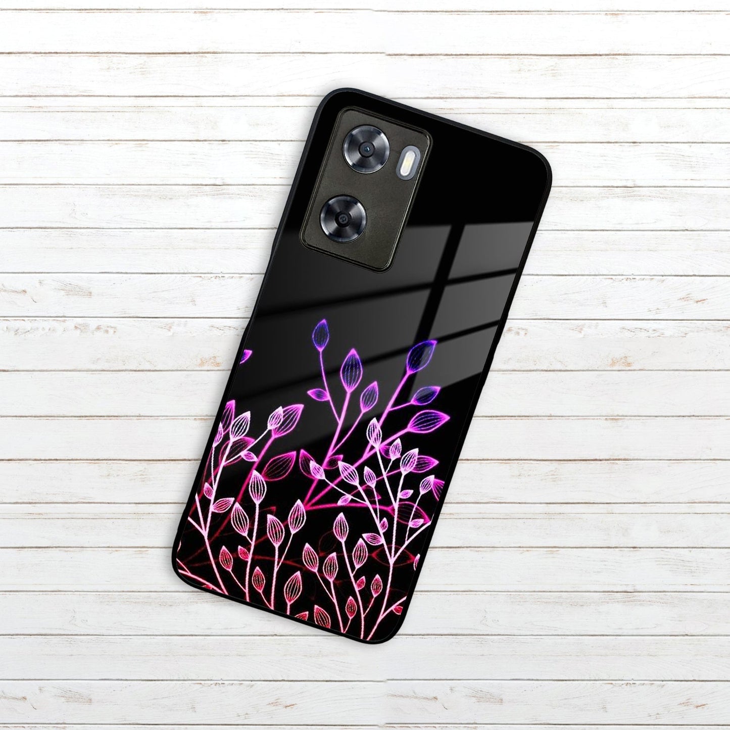 Multicolor Flower Print Glass Case Cover For Oppo ShopOnCliQ