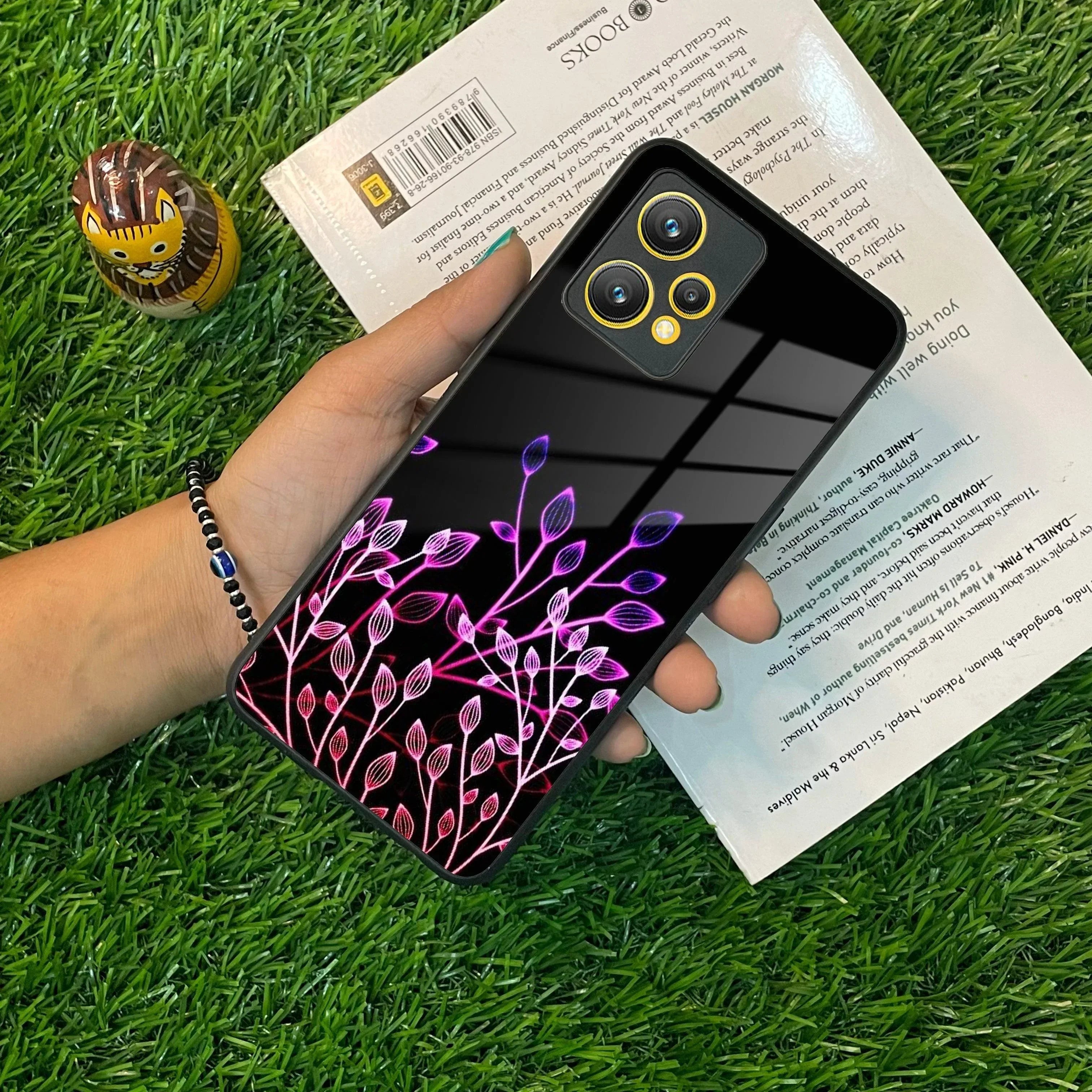 Multicolor Flower Print Glass Case Cover For Realme/Narzo - ShopOnCliQ
