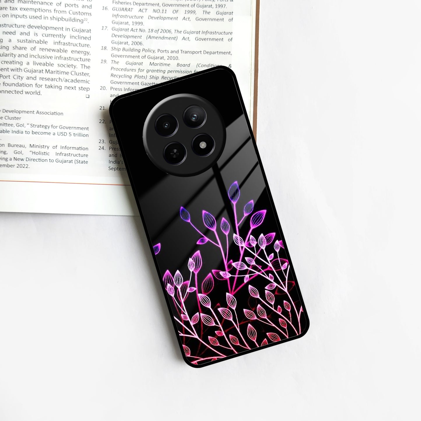 Multicolor Flower Print Glass Case Cover For Realme/Narzo ShopOnCliQ