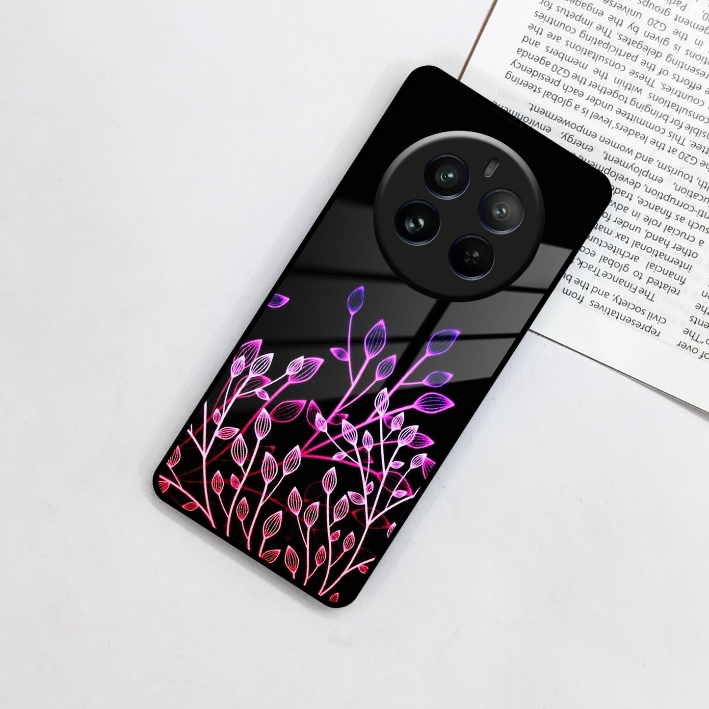 Multicolor Flower Print Glass Case Cover For Realme/Narzo ShopOnCliQ