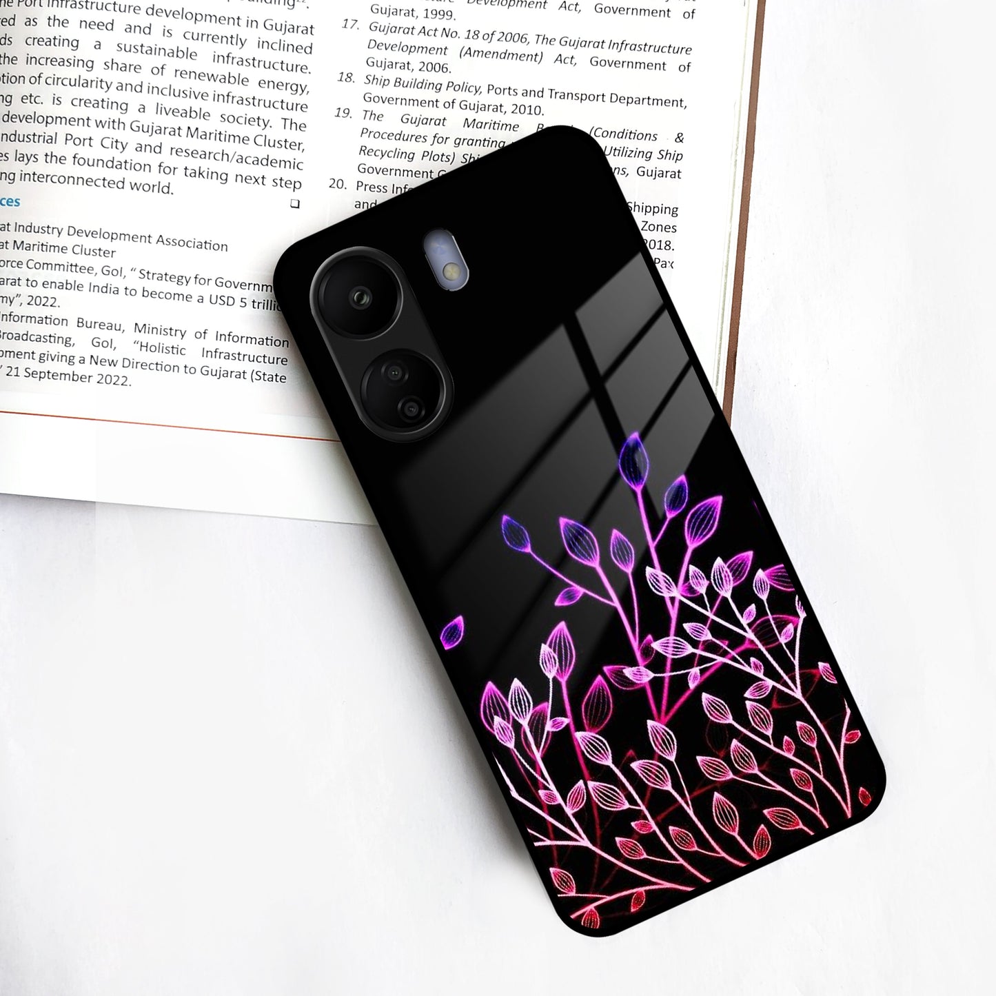 Multicolor Flower Print Glass Case Cover For Redmi/Xiaomi ShopOnCliQ