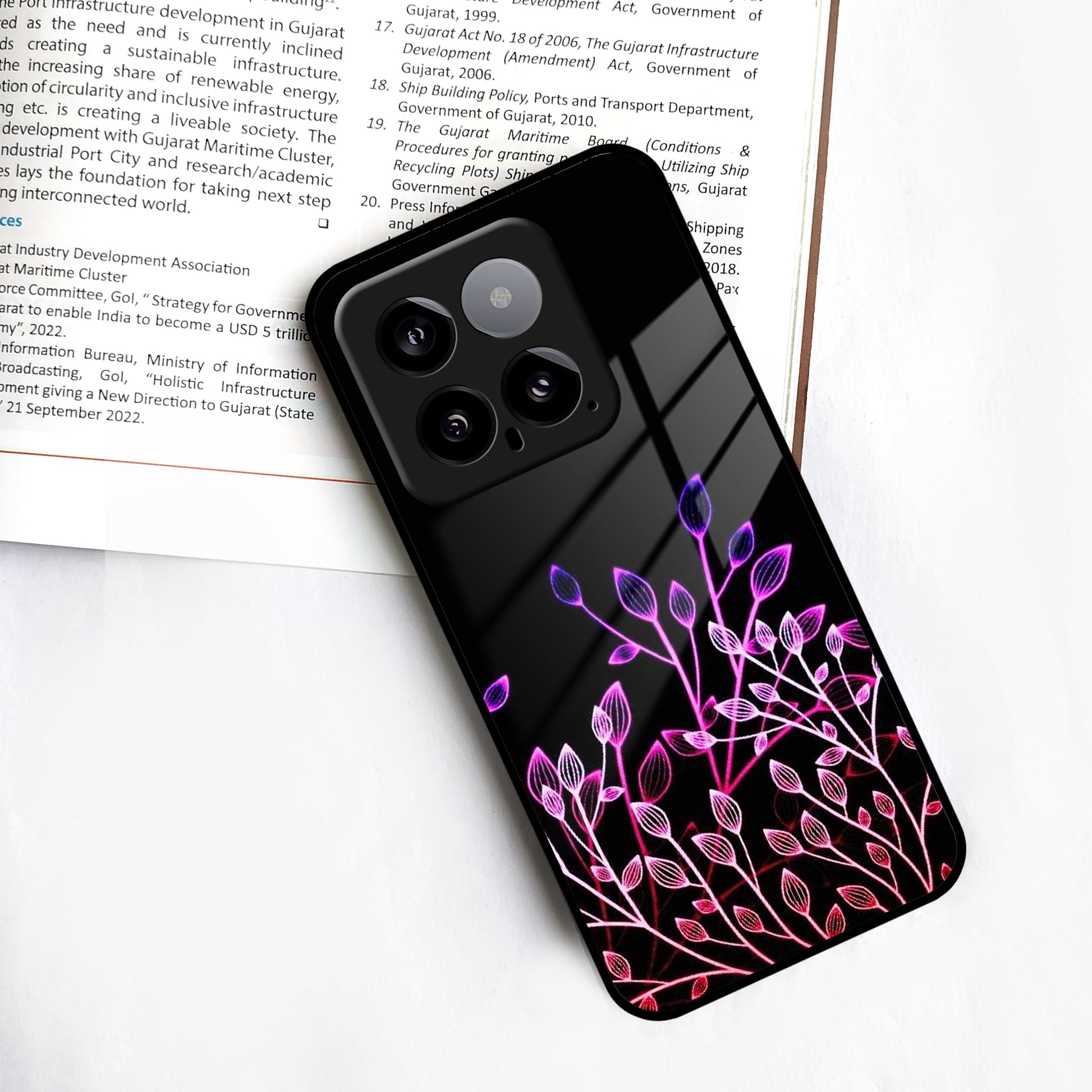 Multicolor Flower Print Glass Case Cover For Redmi/Xiaomi ShopOnCliQ