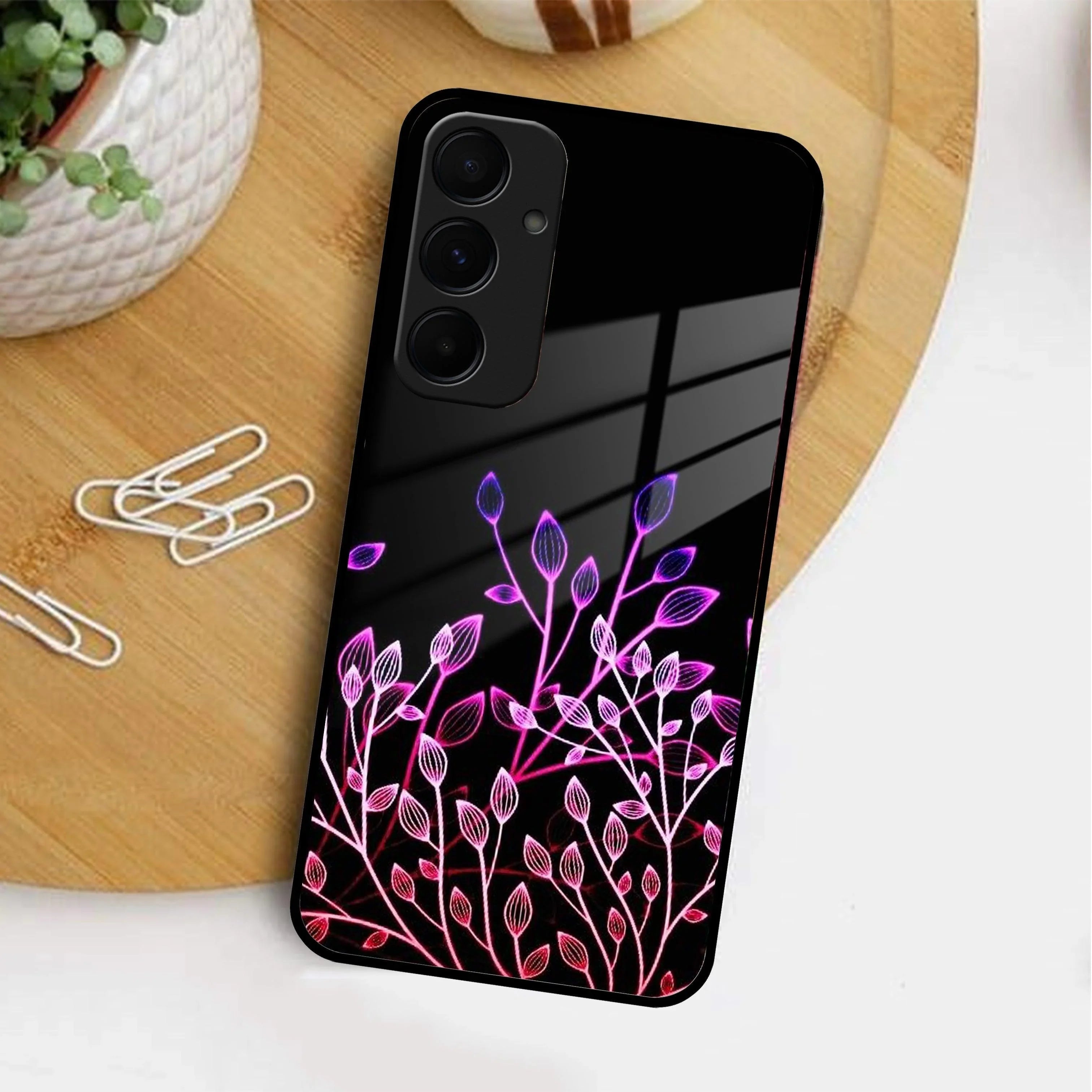 Multicolor Flower Print Glass Case Cover For Samsung - ShopOnCliQ