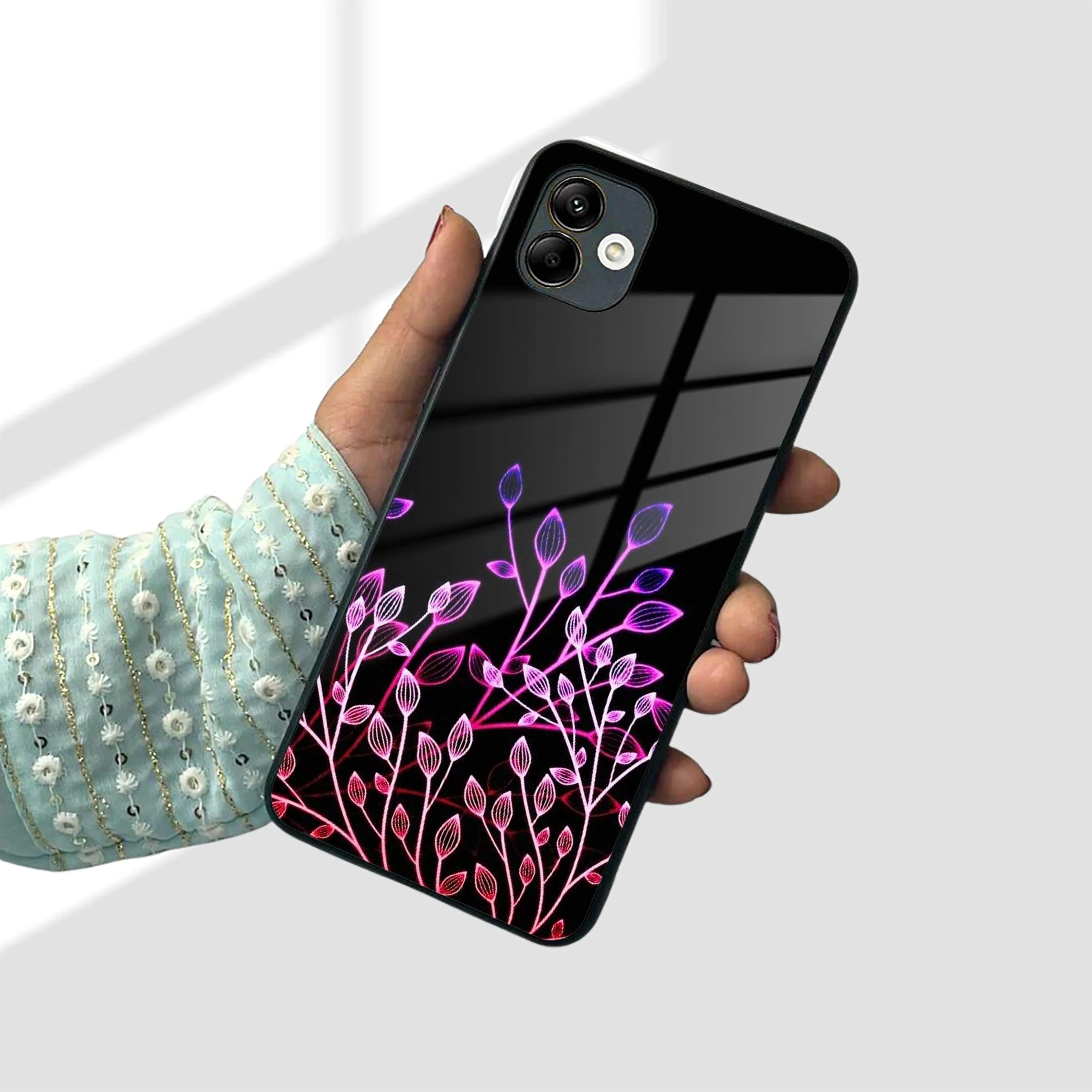 Multicolor Flower Print Glass Case Cover For Samsung - ShopOnCliQ