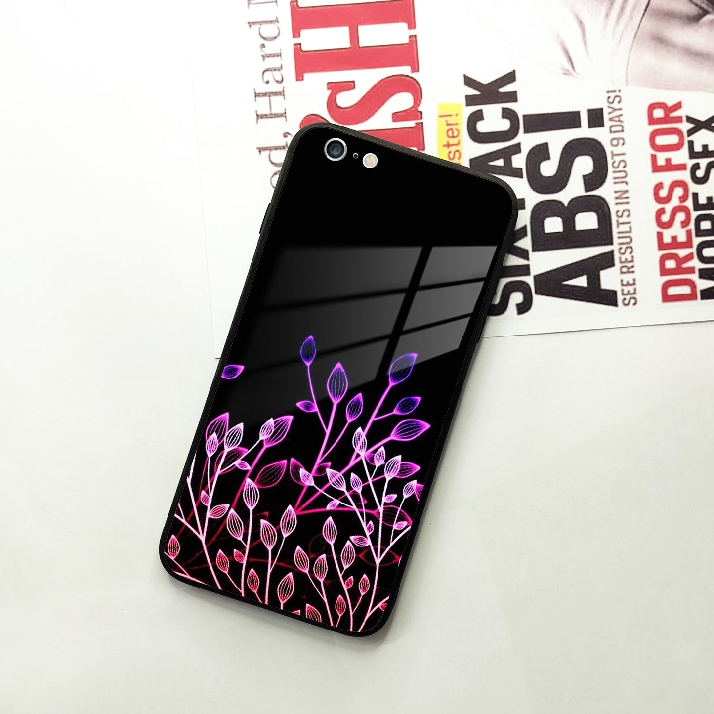 Multicolor Flower Print Glass Case Cover For iPhone ShopOnCliQ