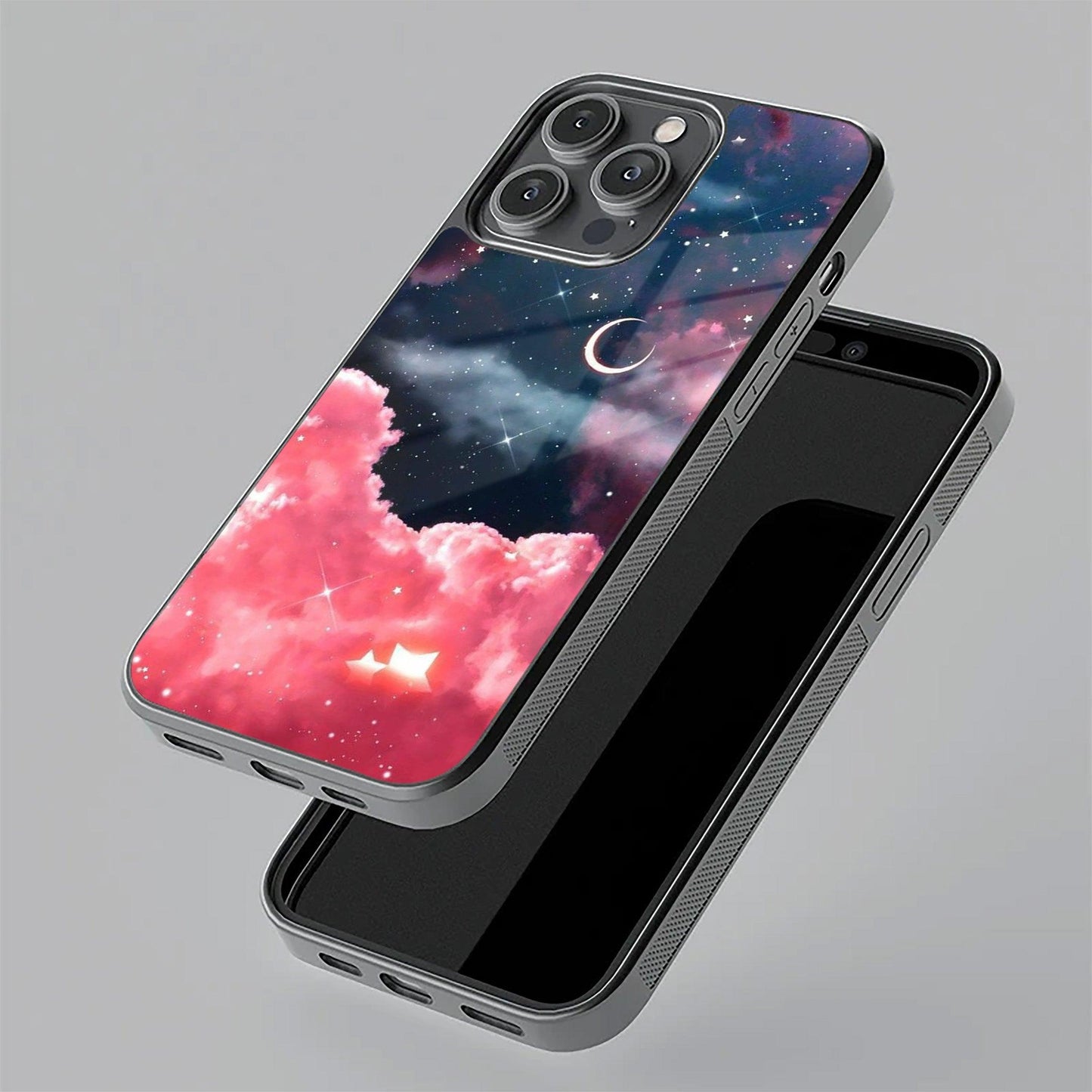 Aesthetic Cloud Glass Case Cover For Vivo - ShopOnCliQ