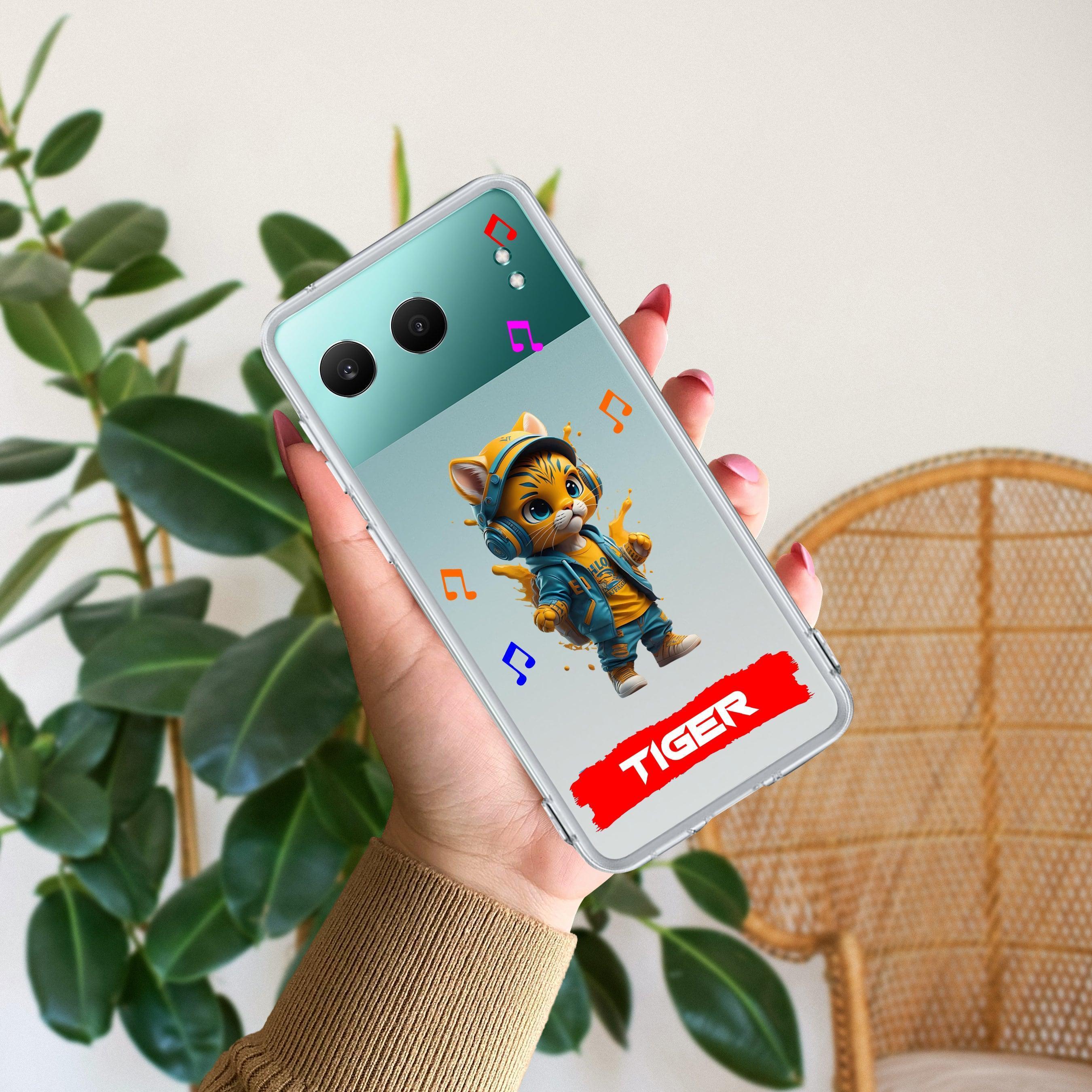 Music Cat Customize Transparent Silicon Case For OnePlus