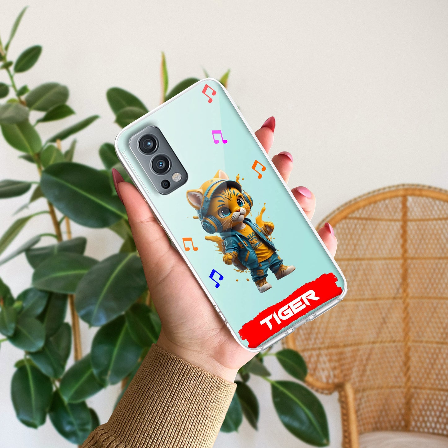 Music Cat Customize Transparent Silicon Case For OnePlus ShopOnCliQ