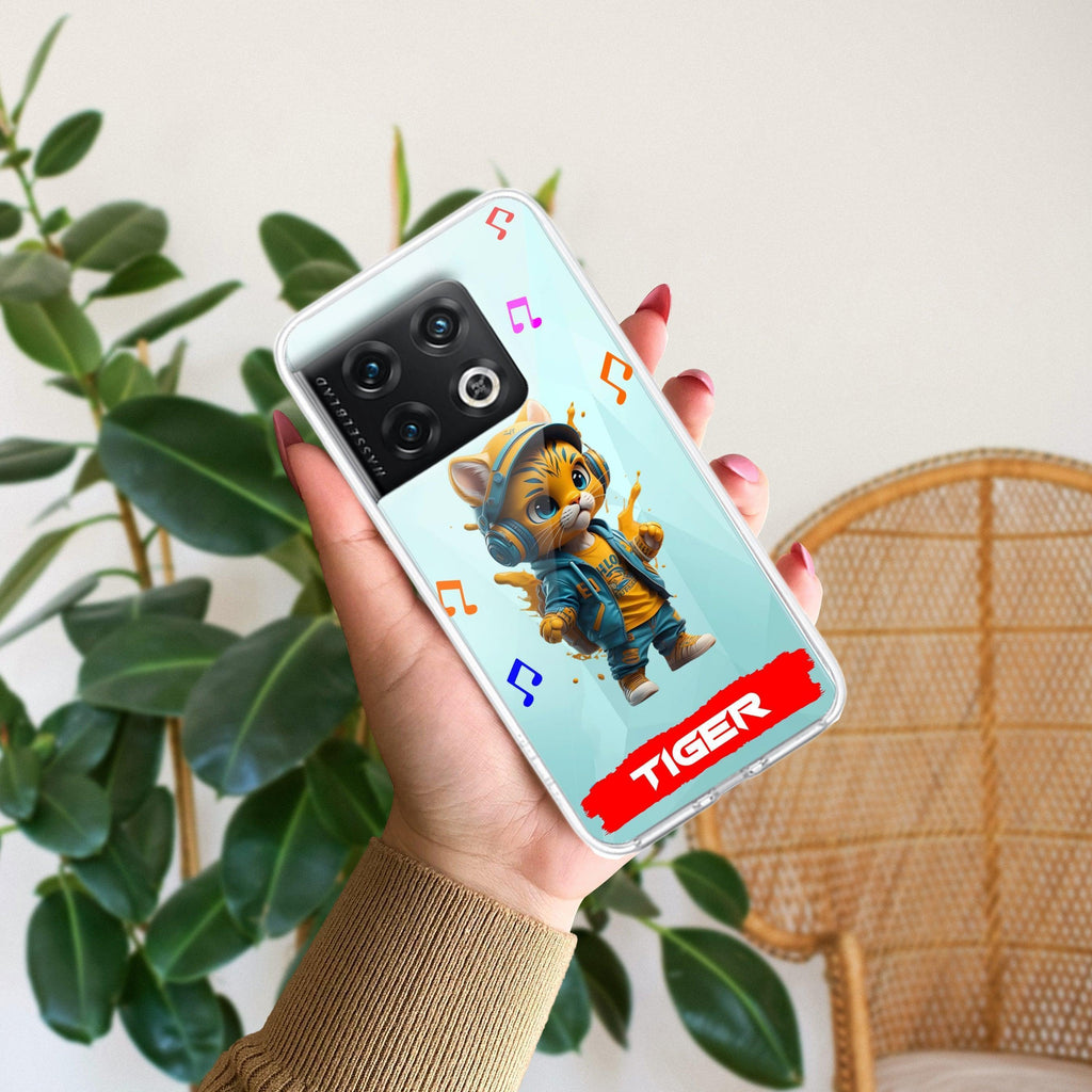 Music Cat Customize Anti Yellow Case For OnePlus 10 Pro 5G