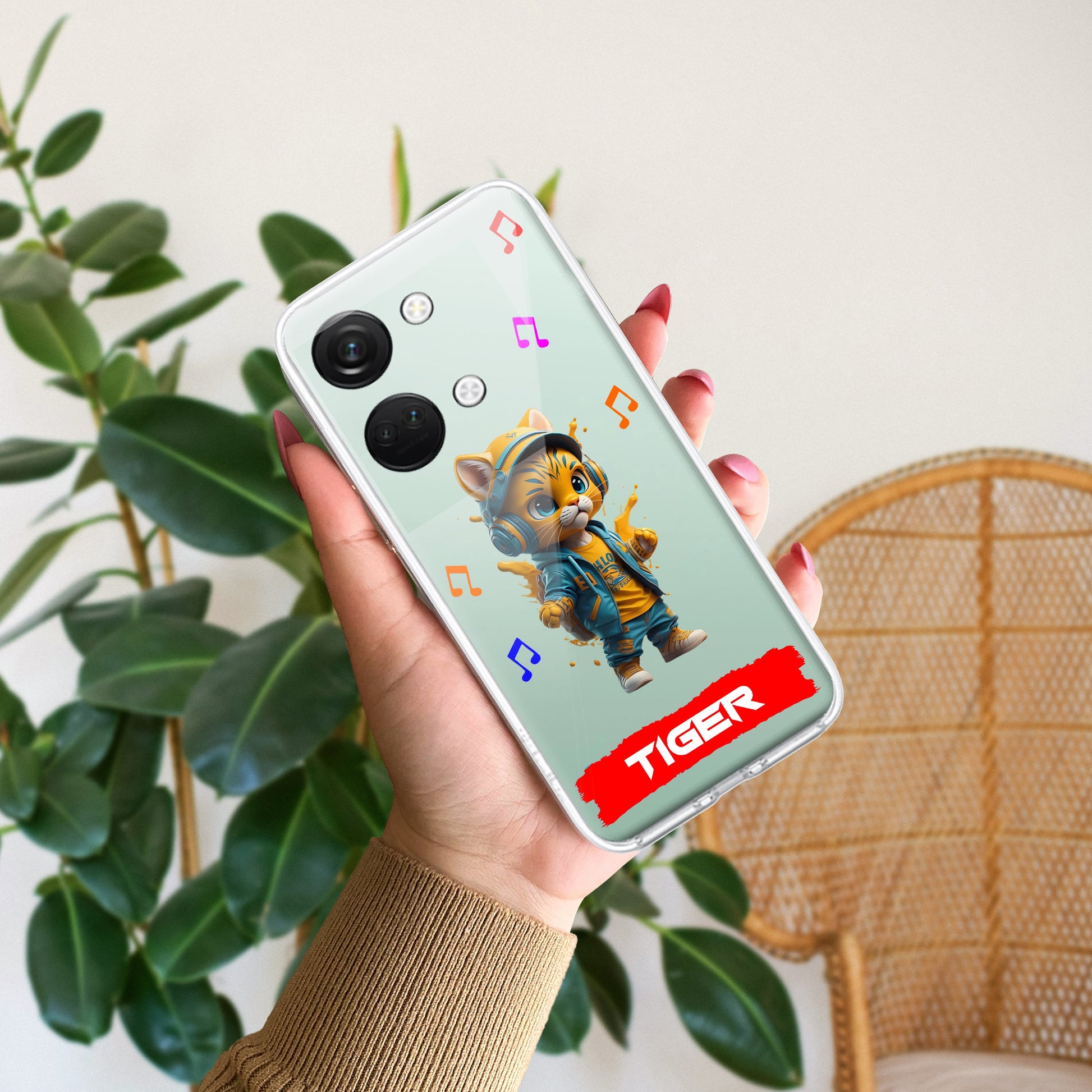 Music Cat Customize Transparent Silicon Case For OnePlus ShopOnCliQ